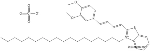Molecular Structure of 880354-39-2 (Benzothiazolium,2-[(1E,3E)-4-(3,4-dimethoxyphenyl)-1,3-butadienyl]-3-octadecyl-,perchlorate)